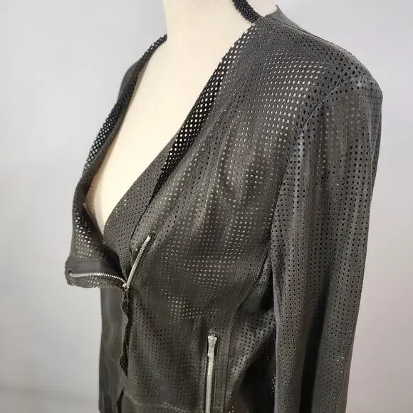 Rawtus (Raw+) Femme Japanese Motorcycle Jacket Goatskin Mesh Size S